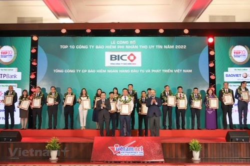 BIC lọt Top 6 công ty bảo hiểm phi nhân thọ uy tín nhất VN năm 2022