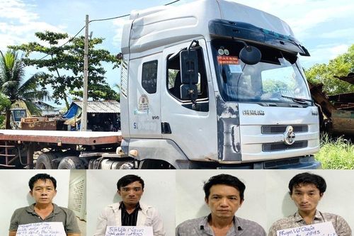 Bắt 4 đối tượng trộm xe đầu kéo để bán lấy tiền ăn nhậu