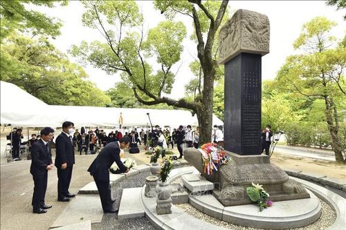 Nhật Bản tưởng niệm 77 năm ngày Mỹ ném bom nguyên tử xuống Hiroshima