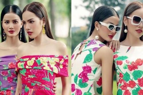 Top 5 Miss Universe Việt Nam Hương Ly và Hoàng Phương gợi ý trang phục 'biến hóa' từ khăn lụa