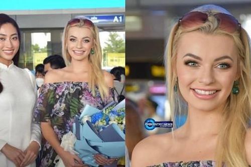 Nhan sắc đời thường của đương kim Miss World Karolina Bielawska khi đứng bên Hoa hậu Lương Thùy Linh