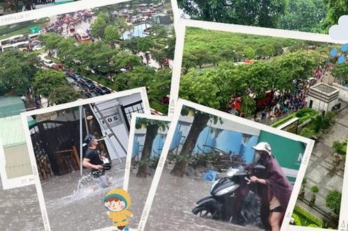 Hà Nội sau cơn mưa lớn: Khu vực Keangnam ngập sâu, 2 tiếng đồng hồ mới đi được 2km