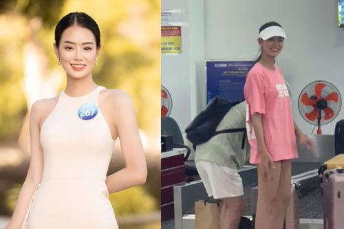 Góc fancam: Hụt giải Hoa hậu Thế giới Việt Nam, chiến binh Bùi Khánh Linh khệ nệ xách hành lý 'về quê'