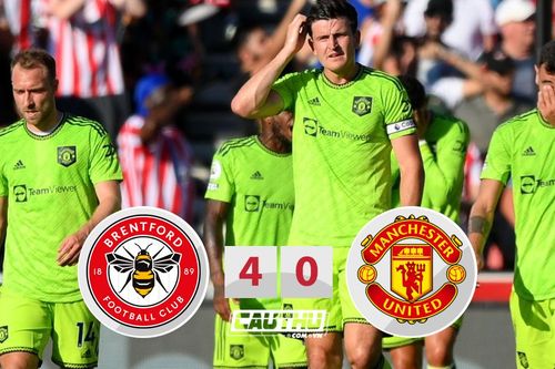 Bị Brentford vùi dập không thương tiếc, MU lần đầu đứng bét bảng