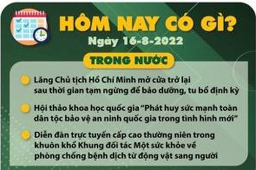 Ngày 16-8 Hôm nay có gì?