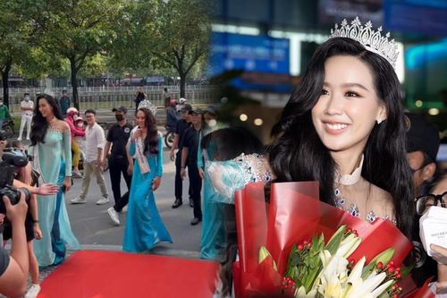 Á hậu Bảo Ngọc đáp trả vụ lấn lướt Hoa hậu Mai Phương: 'Không để ý ai đi trước hay sau'