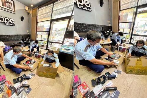 Đồng Tháp phát hiện cơ sở bày bán 73 máy hút thuốc lá điện tử nhập lậu