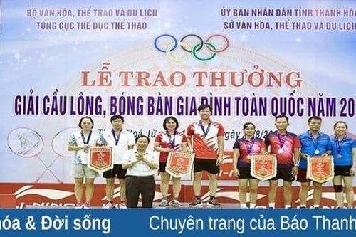 Thanh Hóa giành ngôi nhất toàn đoàn tại Giải cầu lông, bóng bàn gia đình toàn quốc 2022