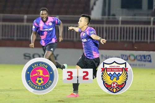 Sài Gòn FC thắng HL Hà Tĩnh trong trận 'thủy chiến' 5 bàn thắng