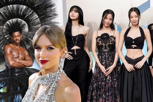 Thảm đỏ VMAs 2022: BLACKPINK đơn giản mà quyền lực, Lil Nas X chiếm spotlight với váy đen đính lông