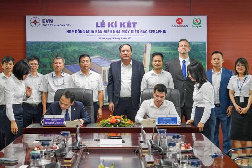 Nhà máy điện rác Seraphin ký hợp đồng mua bán điện với EVN