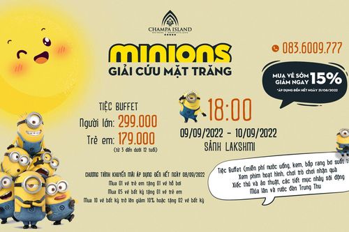 Champa Island Nha Trang tổ chức Đêm tiệc trung thu với chủ đề 'Minions giải cứu mặt trăng'