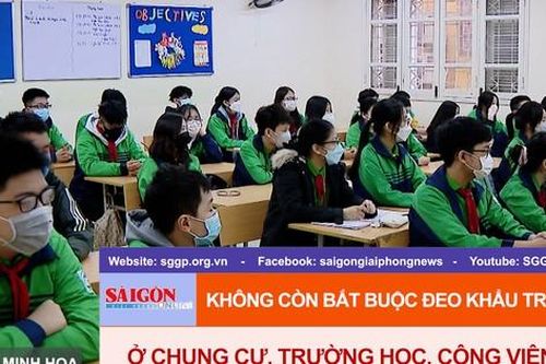 Không còn bắt buộc đeo khẩu trang ở chung cư, trường học, công viên