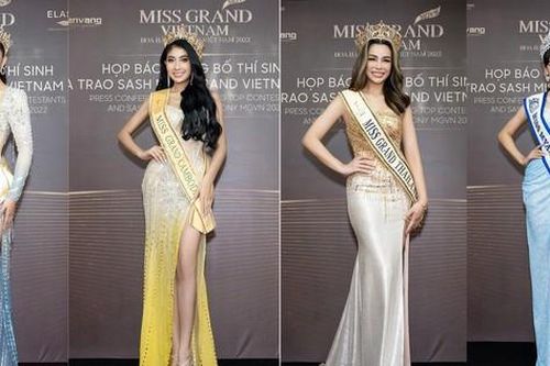 4 nàng hậu quốc tế xinh đẹp trổ tài hô tên, catwalk tại họp báo Miss Grand Vietnam 2022