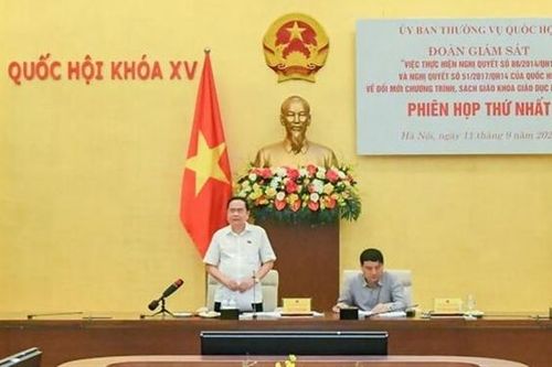 Phó Chủ tịch Thường trực Quốc hội Trần Thanh Mẫn chủ trì phiên họp Đoàn giám sát về đổi mới chương trình, sách giáo khoa giáo dục phổ thông