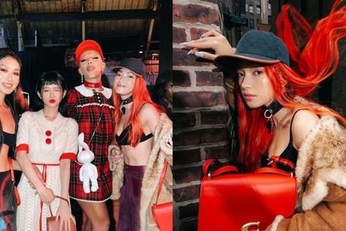 Châu Bùi hội ngộ Á hậu Thảo Nhi và Linh Ka tại New York Fashion Week, chụp ảnh cùng Doja Cat
