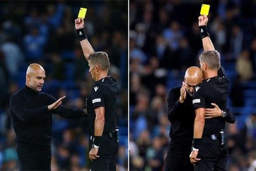 Tình huống HLV Pep Guardiola 'cãi' trọng tài nhận nhiều bình luận hài hước