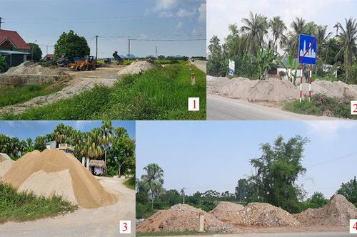 Bất cập những bãi tập kết vật liệu trên tuyến Nghi Sơn - Sao Vàng, đoạn qua huyện Nông Cống
