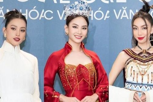Miss Grand Vietnam 2022: Hoa hậu Thùy Tiên, Tiểu Vy, Mai Phương đưa văn hóa Việt lên thảm đỏ