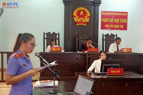 VKSND huyện Bắc Trà My phối hợp tổ chức phiên tòa số hóa và trực tuyến.