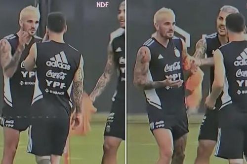 Messi bất ngờ bị đàn em tuyển Argentina tát trên sân tập