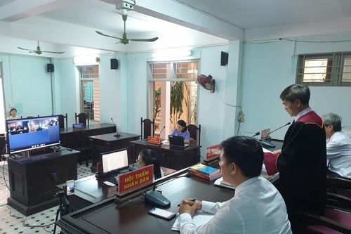 VKSND quận Thanh Khê phối hợp tổ chức phiên tòa trực tuyến