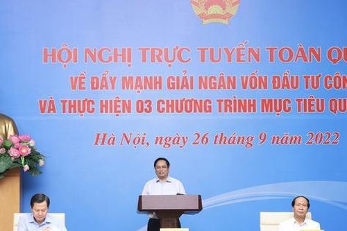 Hội nghị trực tuyến toàn quốc về đẩy mạnh giải ngân vốn đầu tư công và thực hiện 3 Chương trình mục tiêu quốc gia