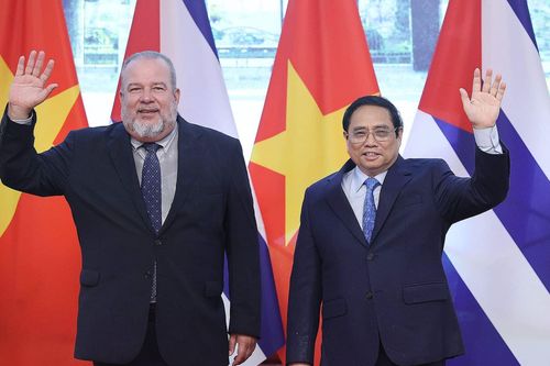 Thủ tướng Phạm Minh Chính chủ trì Lễ đón Thủ tướng Cuba Manuel Marrero Cruz