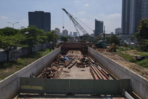 Cận cảnh hầm chui 830 tỷ đồng ở TPHCM thi công trở lại sau khi bị 'tuýt còi'