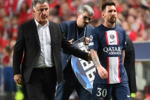 Lý do Messi bị thay ra trận PSG hòa Benfica ở Cúp C1