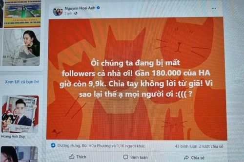 Người nổi tiếng phản ứng khi bị mất quá nhiều người theo dõi chỉ sau 1 đêm