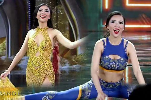 'Cây hài' Hong Kong tập yoga, xách váy đủ kiểu tại Miss Grand: Năm nào cũng toàn làm chuyện 'chấn động'