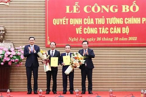 Nghệ An có hai tân Phó Chủ tịch UBND tỉnh