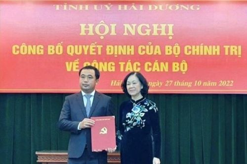 Điều động ông Trần Đức Thắng làm Bí thư Tỉnh ủy Hải Dương