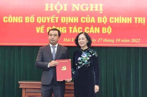 Ông Trần Đức Thắng được điều động giữ chức Bí thư Tỉnh ủy Hải Dương