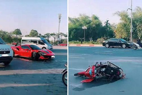 Siêu xe Ferrari đâm tử vong người đi xe máy lúc rạng sáng
