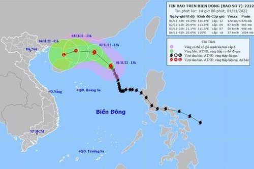 Bão số 7 giật cấp 14, sóng biển cao 9-11m, biển động dữ dội