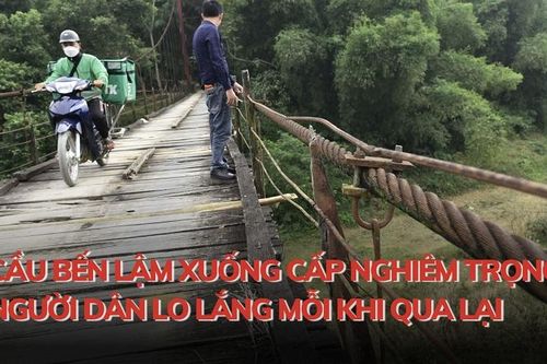 Cầu Bến Lậm xuống cấp nghiêm trọng, người dân lo lắng mỗi khi qua lại