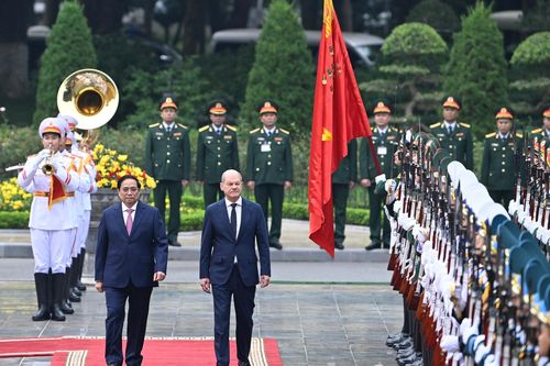 Lễ đón Thủ tướng Đức Olaf Scholz thăm Việt Nam