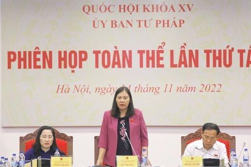 Ủy ban Tư pháp họp phiên toàn thể lần thứ 8