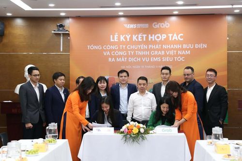 EMS và Grab hợp tác triển khai dịch vụ chuyển phát siêu tốc
