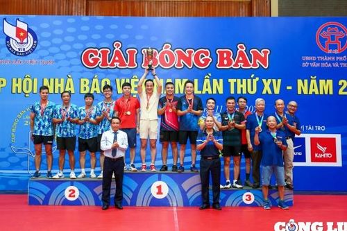 Các hạng mục giải thưởng tại Giải Bóng bàn Cúp Hội Nhà báo Việt Nam lần thứ XV
