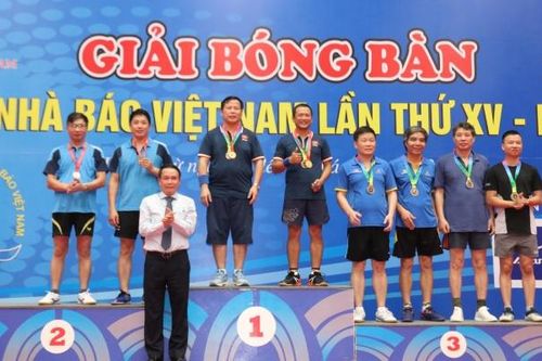 Giải Bóng bàn Cúp Hội Nhà báo Việt Nam lần thứ XV, đoàn Hòa Bình đạt 1 HCV, 4 HCĐ