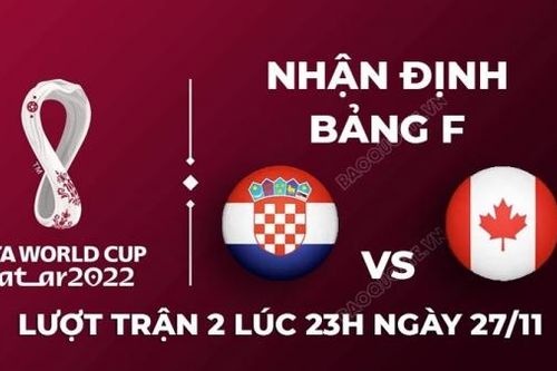 Nhận định trận đấu giữa Croatia vs Canada, 23h00 ngày 27/11 - lịch thi đấu World Cup 2022