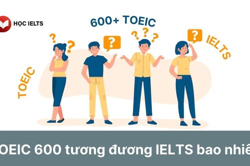 TOEIC 600 tương đương IELTS bao nhiêu