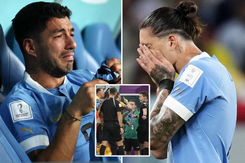 Suarez đau đớn bật khóc sau chiến thắng của Uruguay
