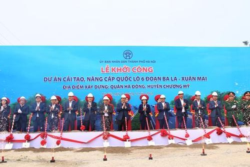 Hà Nội: Khởi công mở rộng đường Quốc lộ 6 đoạn Ba La - Xuân Mai