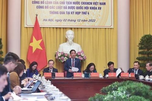 Công bố Lệnh của Chủ tịch nước về 6 luật vừa được Quốc hội khóa XV thông qua tại Kỳ họp thứ 4