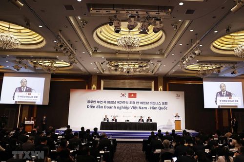Hình ảnh Chủ tịch nước dự Diễn đàn doanh nghiệp Việt-Hàn