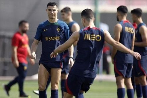 World Cup 2022: Cristiano Ronaldo tập luyện cùng đồng đội tuyển Bồ Đào Nha